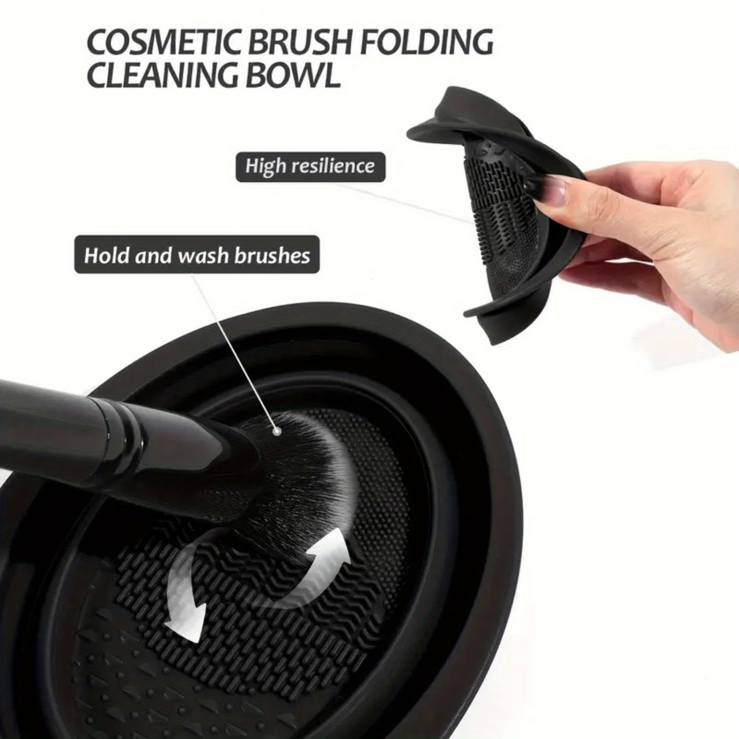 HGHDBT Juego de 65 brochas de maquillaje negro, kit de maquillaje p...