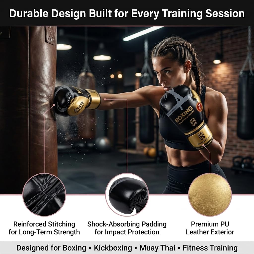 ARIQUELLE PASSION Guantes de boxeo de 12 oz para hombres y mujeres...
