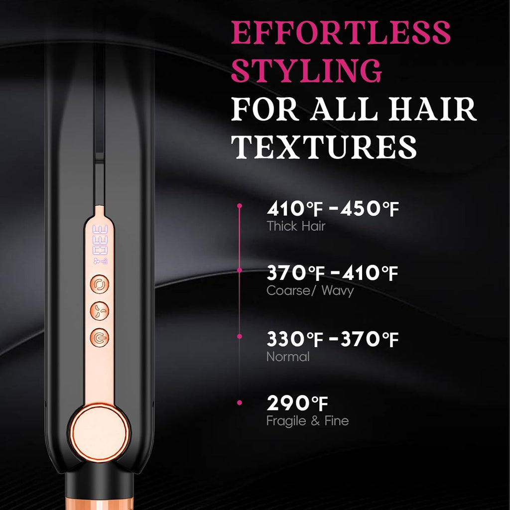 SKIMI Airflow Styler 2.0 Plancha de pelo de titanio y varita rizado...