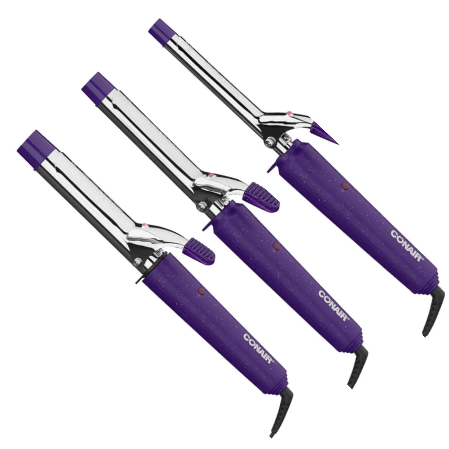 Set de 3 rizadores de pelo Conair, 1\/2, 3\/4 y 1 pulgada