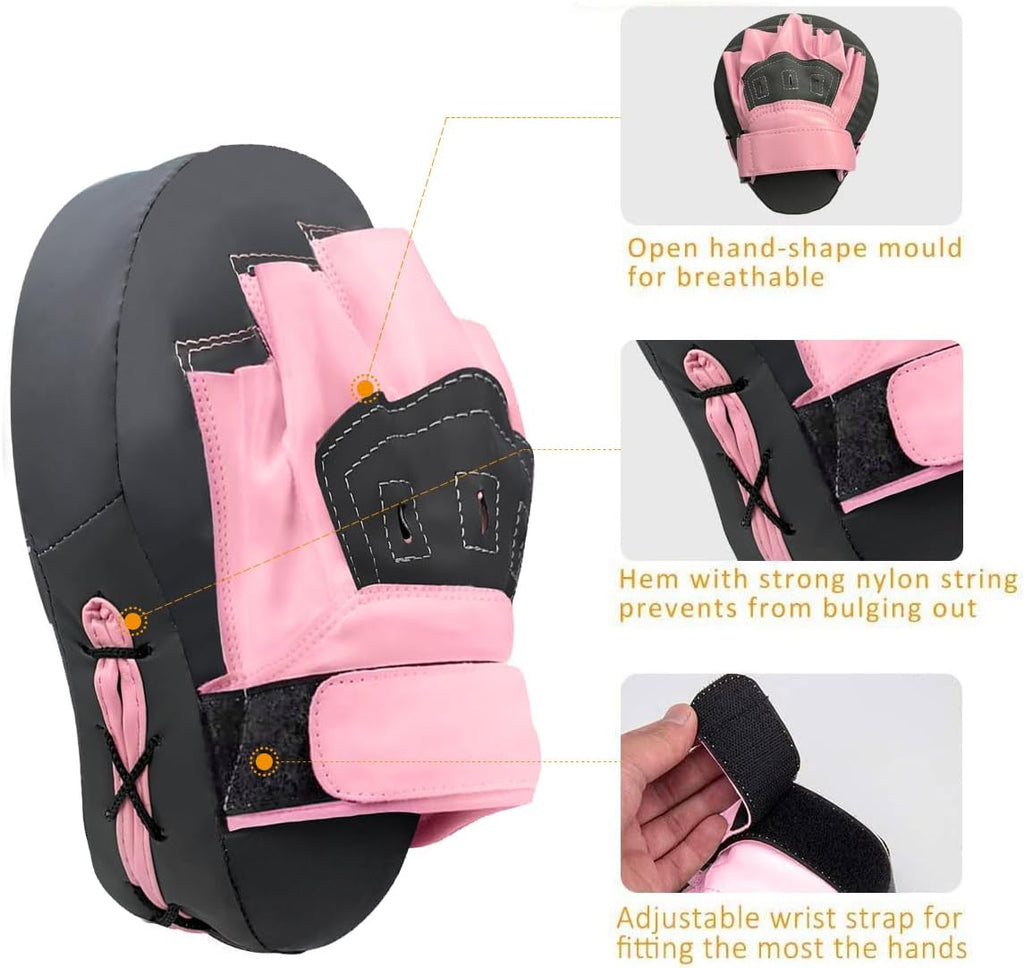 Valleycomfy - Manoplas de boxeo curvadas de piel sintética para ent...