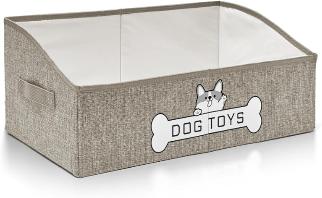 Mutiearo Cesta de juguetes para perros, caja de juguetes plegable p...