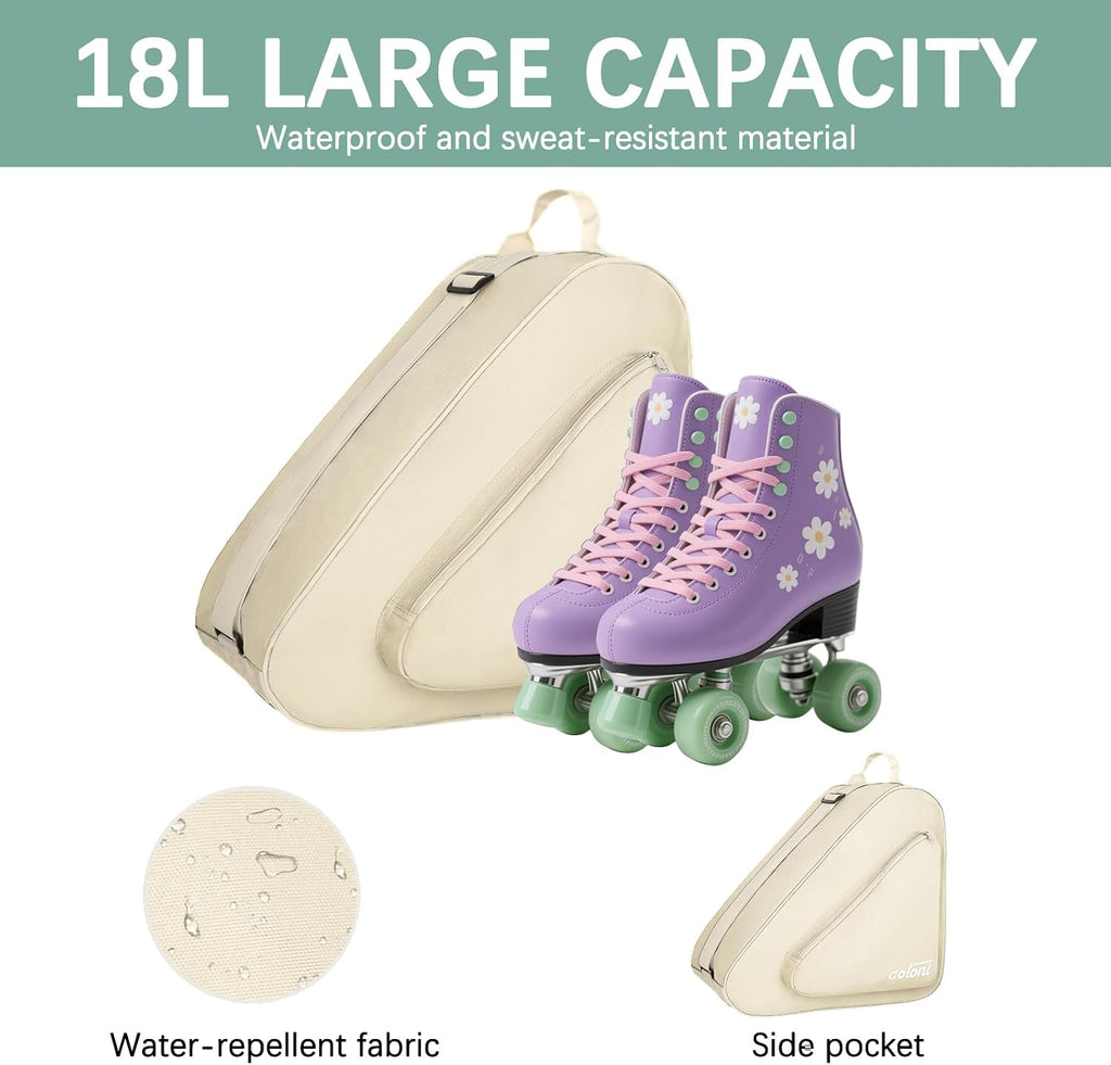 Goloni Bolsa de patinaje para patines de hielo, patines en línea, p...