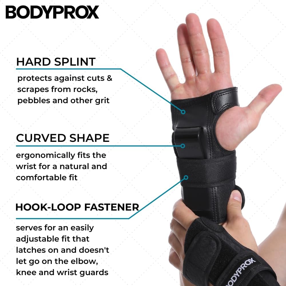 BODYPROX - Juego de rodilleras, coderas y muñequeras para patinaje...