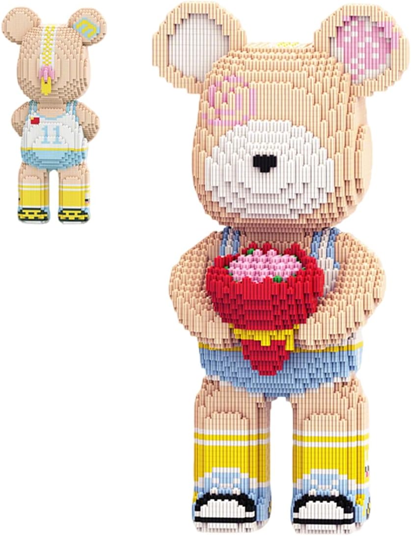DAHONPA Flower Love Bear - Juego de bloques de construcción (7880 p...