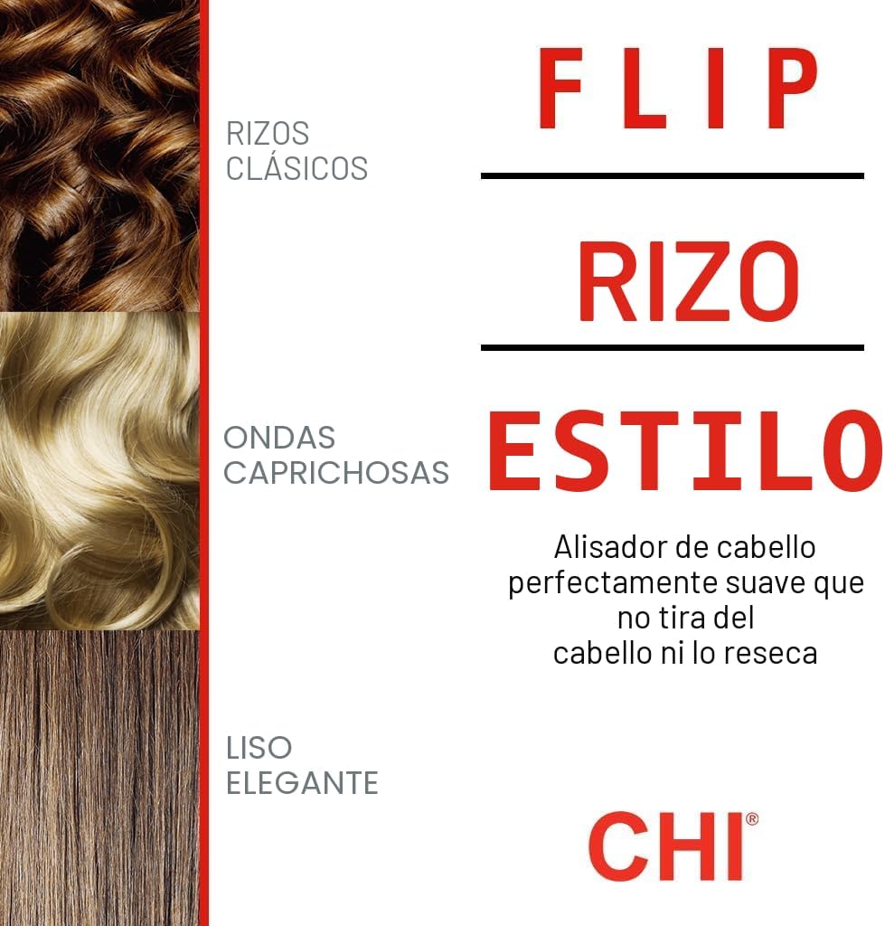 CHI Plancha de peluquería de cerámica turmalina clásica 1 1\/2"...
