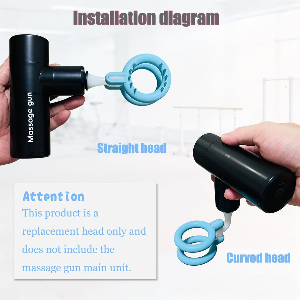 XiaoYilan Massage Gun Head Attachment for 12-19mm Shaft, Replaceabl...