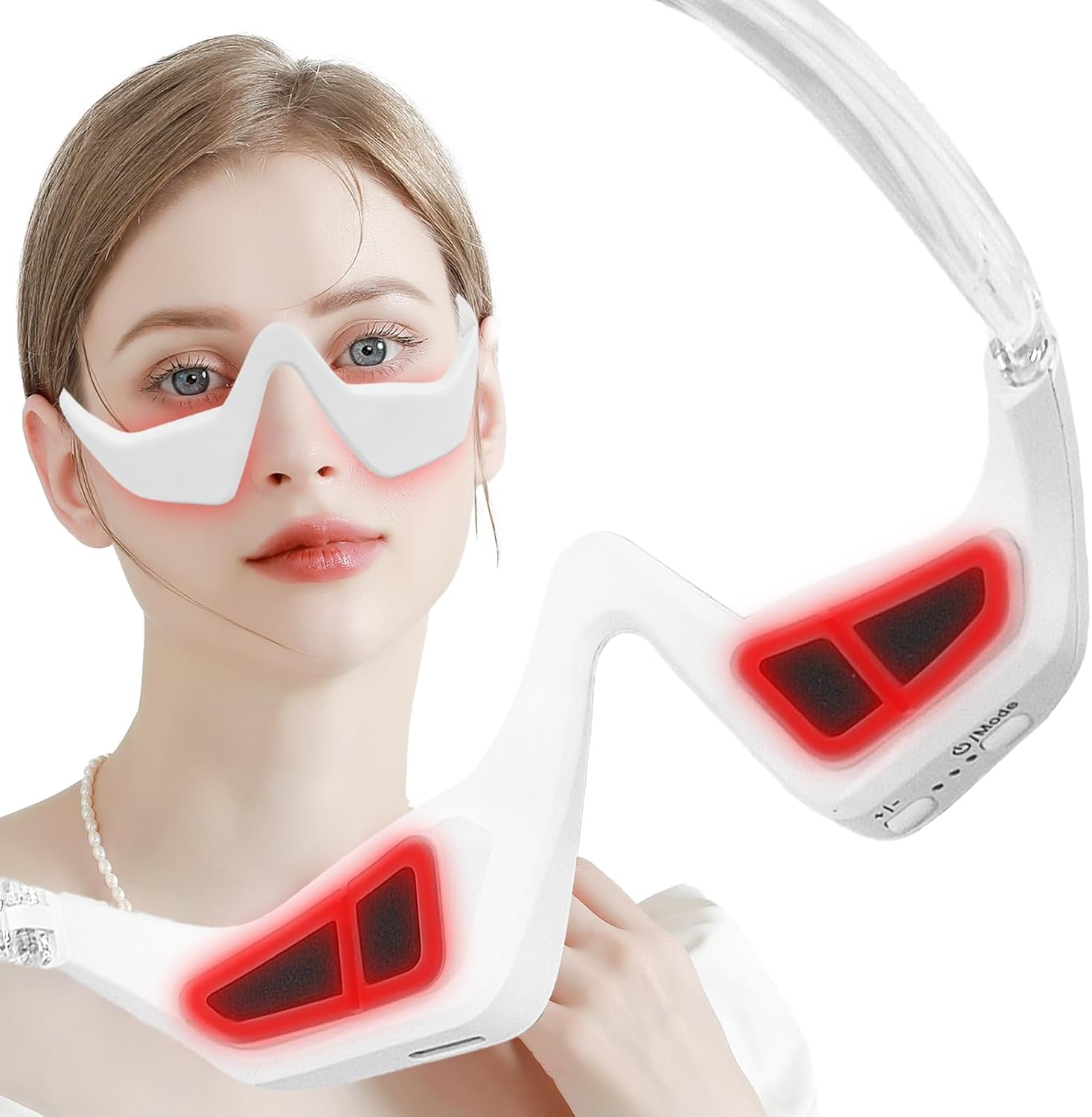 CNBHEABY Dispositivo de terapia de luz roja debajo de los ojos, dis...