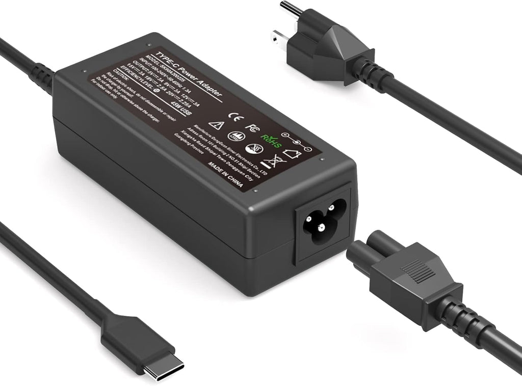 Cargador USB C para portátil de 45 W compatible con HP Chromebook T...
