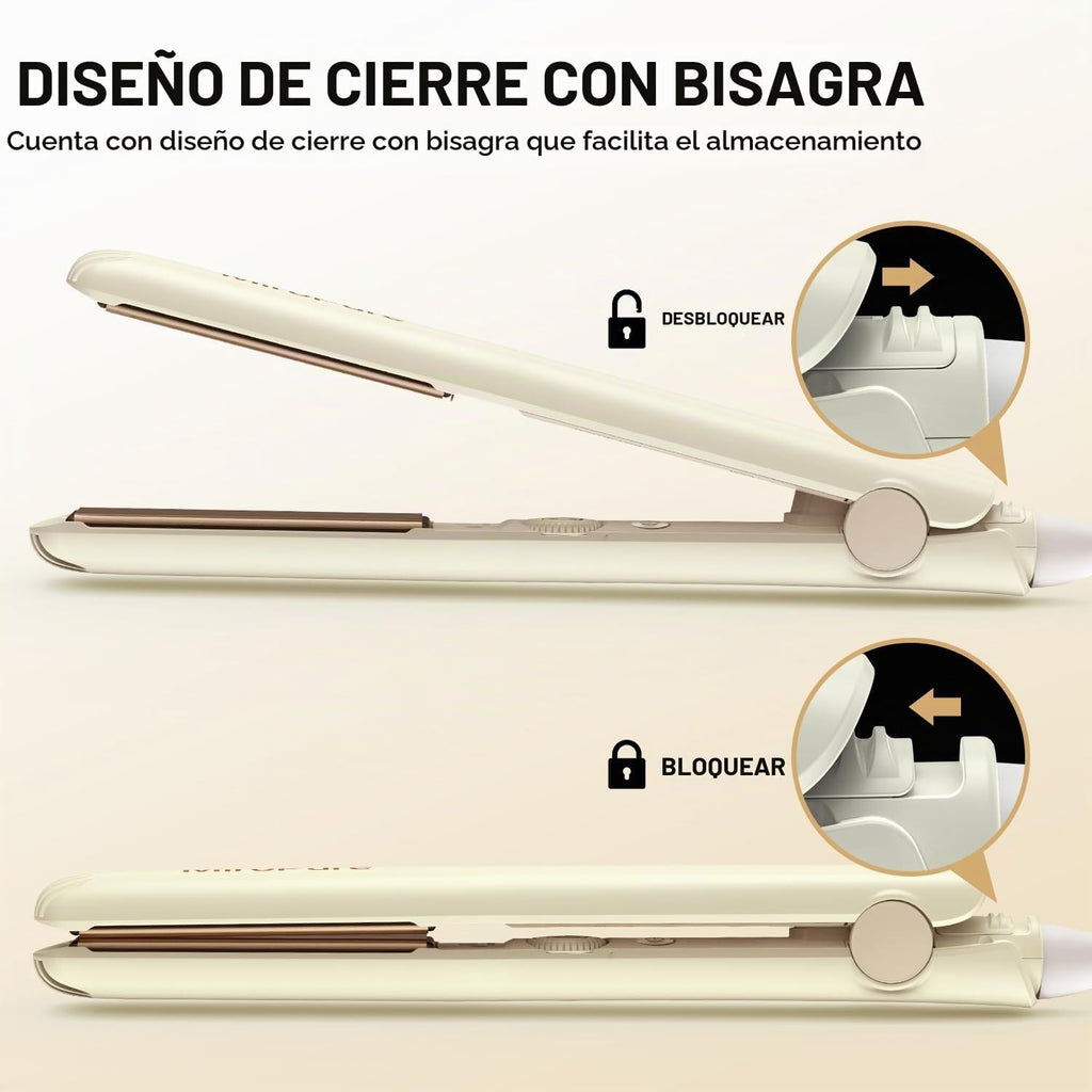 MiroPure Plancha de 1 pulgada, Alisador de pelo con calentamiento r...