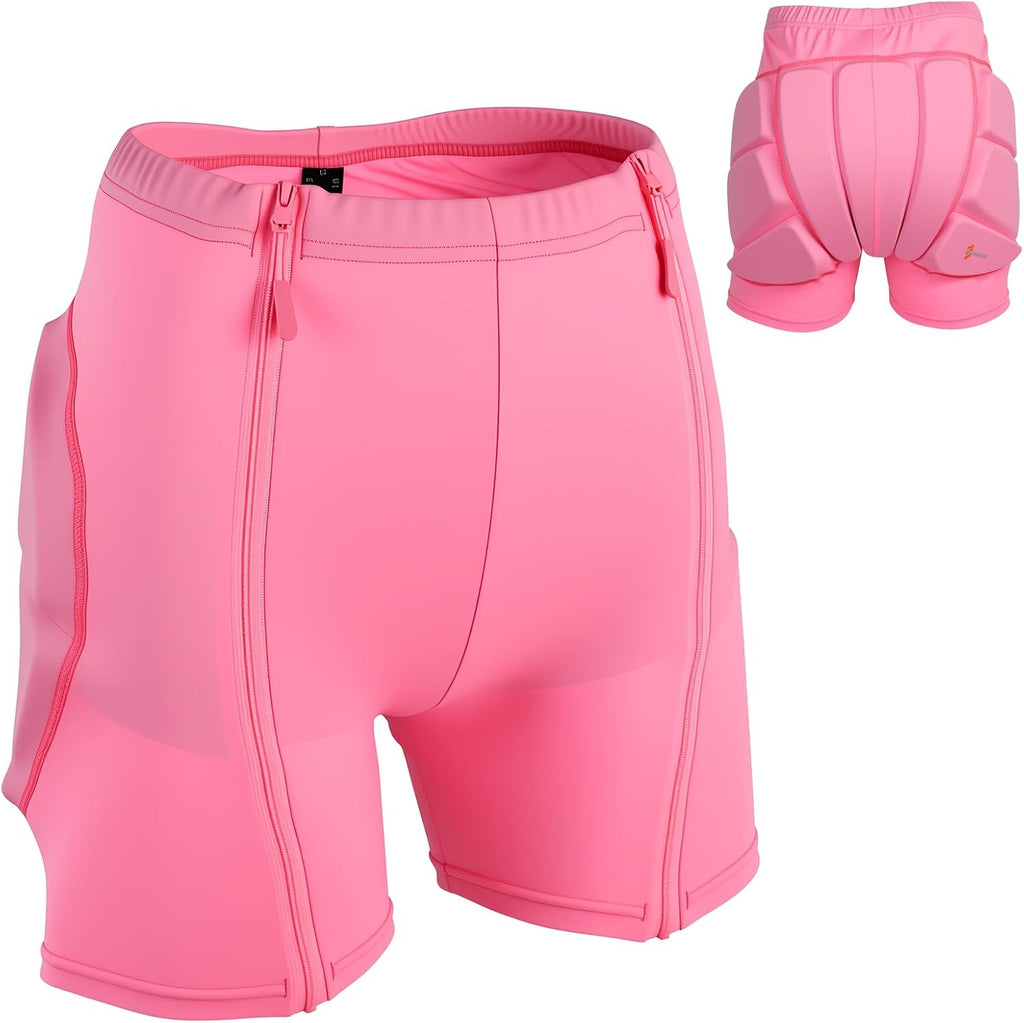YWRider Pantalones cortos protectores de cadera acolchados con crem...