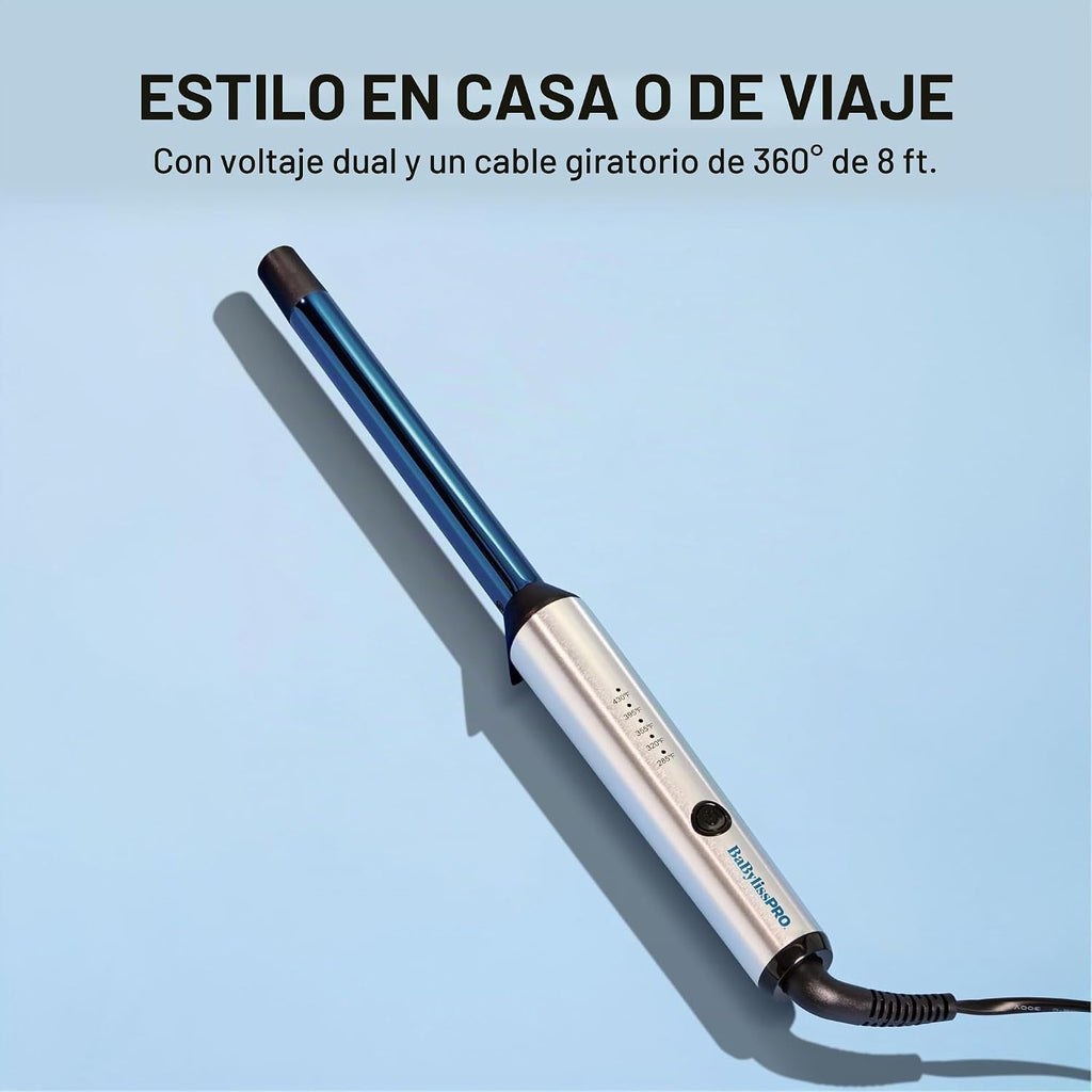 Rizador profesional BabylissPRO Nano Titanium para todo tipo de cab...