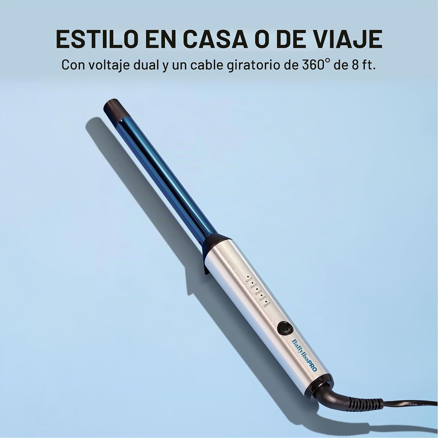 Rizador profesional BabylissPRO Nano Titanium para todo tipo de cab...