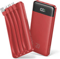 Orfeika Cargador portátil de 20000 mAh con 4 cables incorporados y...