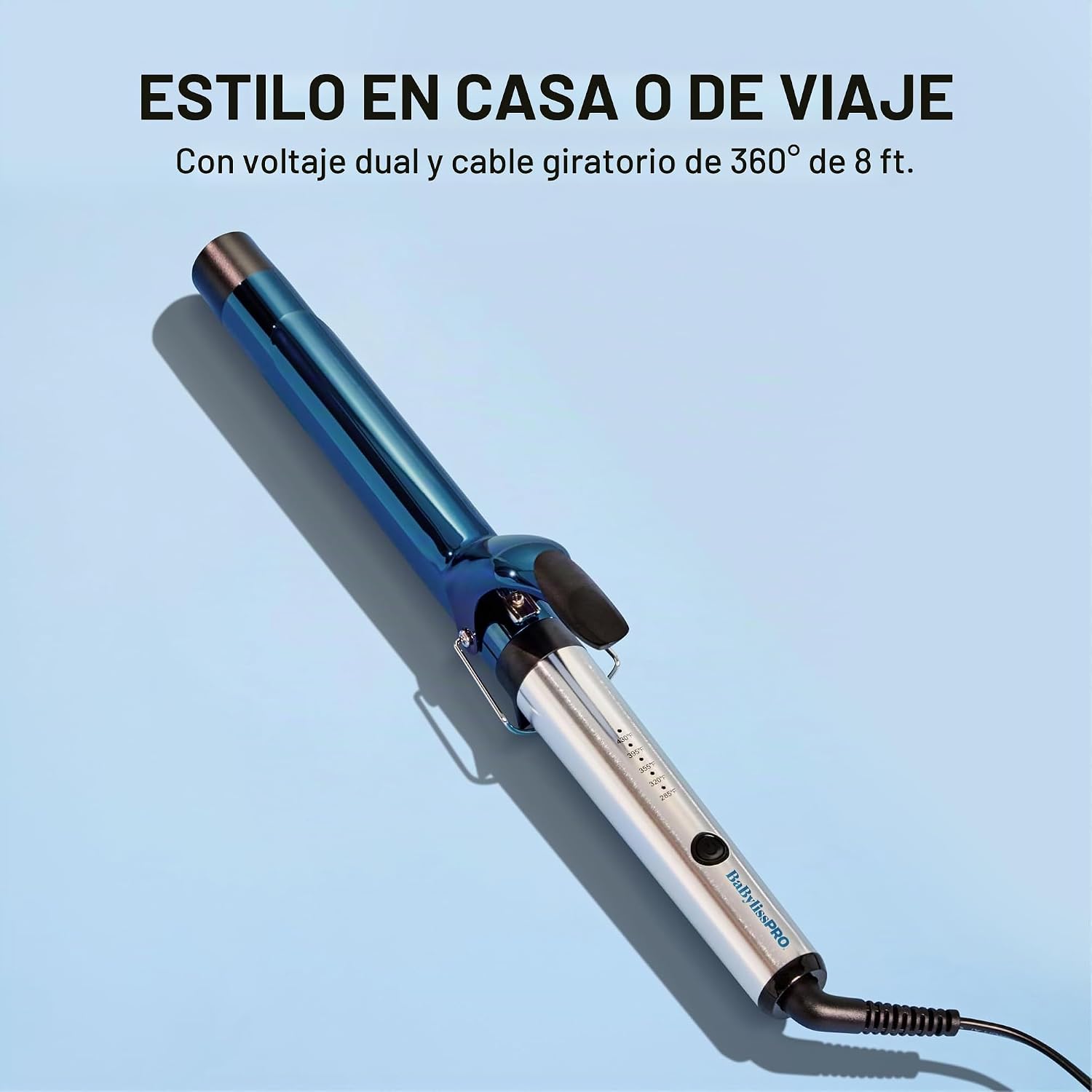 BabylissPRO Rizador profesional Nano Titanium con barril extendido\...