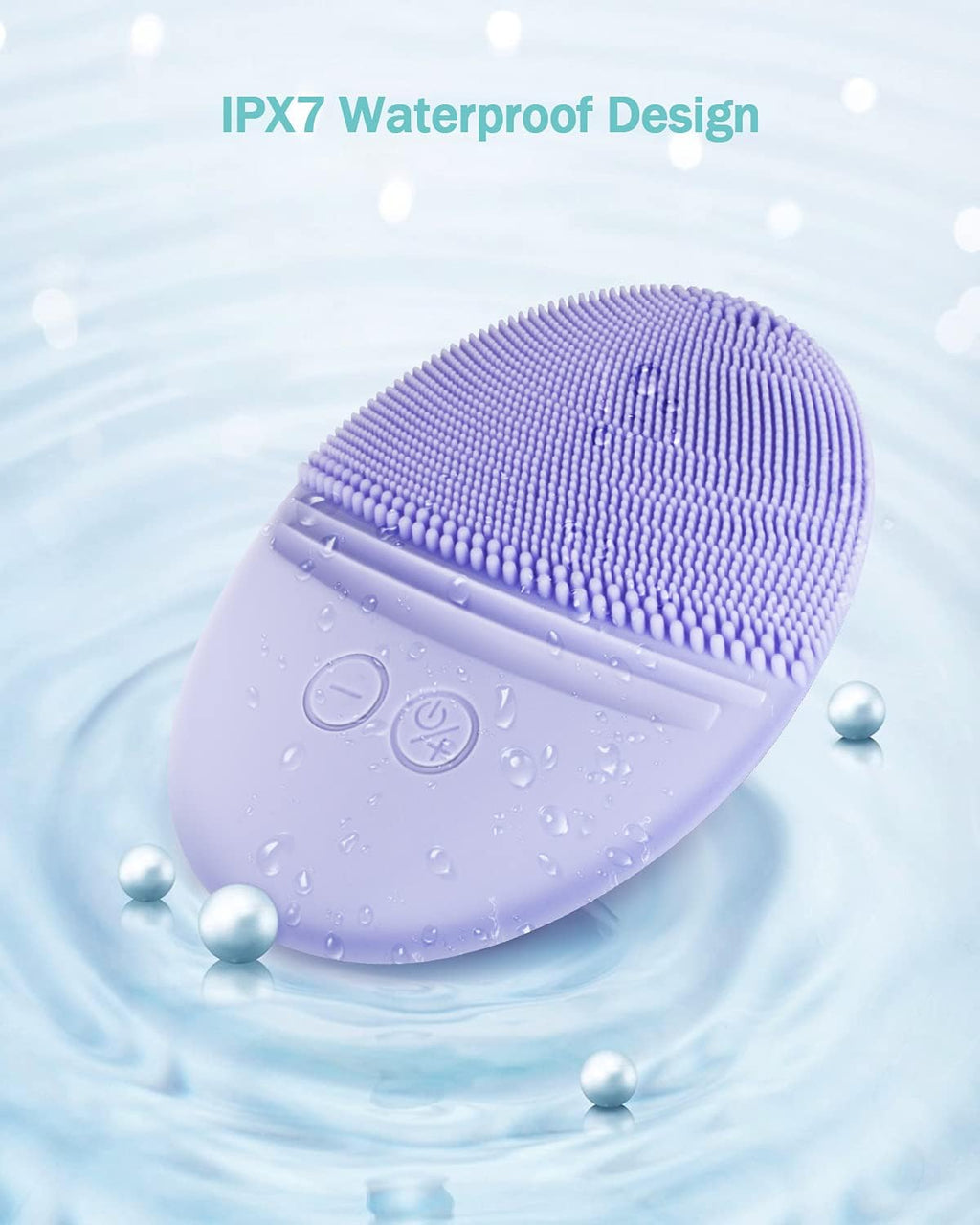 EZBASICS Cepillo de limpieza facial fabricado con silicona suave ul...