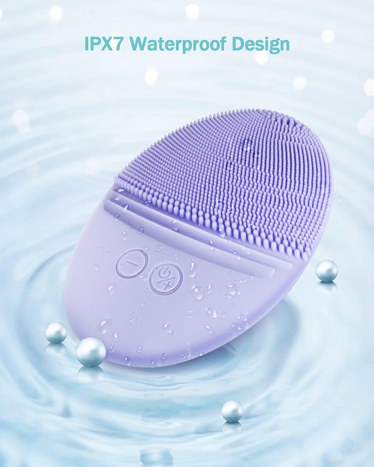 EZBASICS Cepillo de limpieza facial fabricado con silicona suave ul...