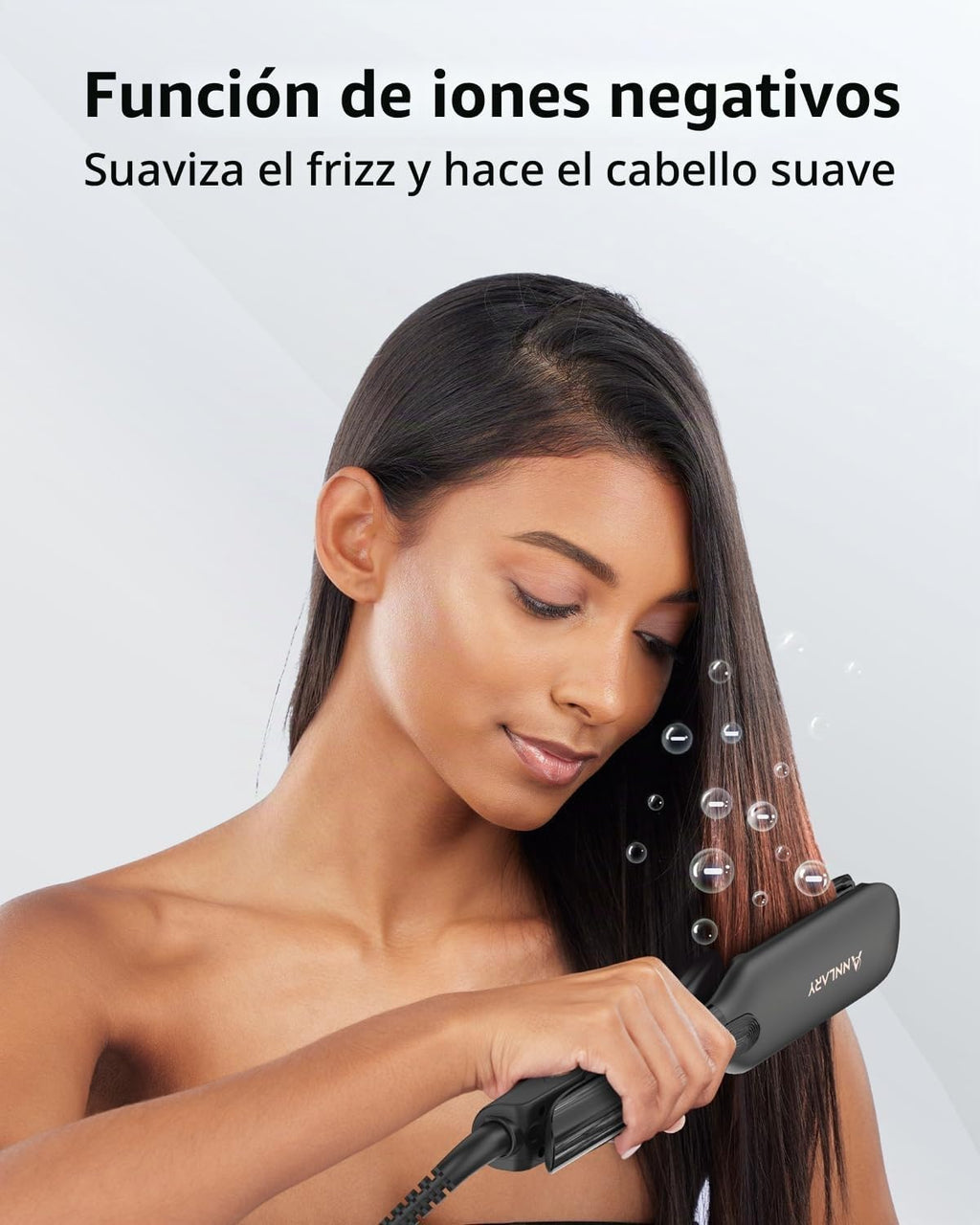 Annlary Plancha de pelo de 1.75 pulgadas con bolsa de silicona resi...