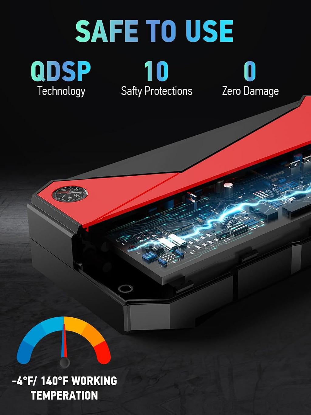 DBPOWER Peak 3000A 18000mAh Arrancador Portátil para Automóvil (has...