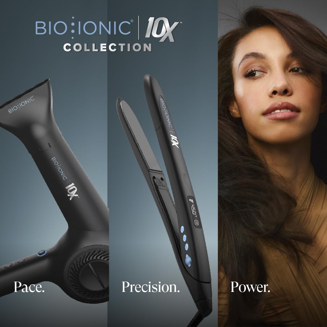Bio Ionic 10X Plancha Alisadora, Plancha para el Cabello con Placas...