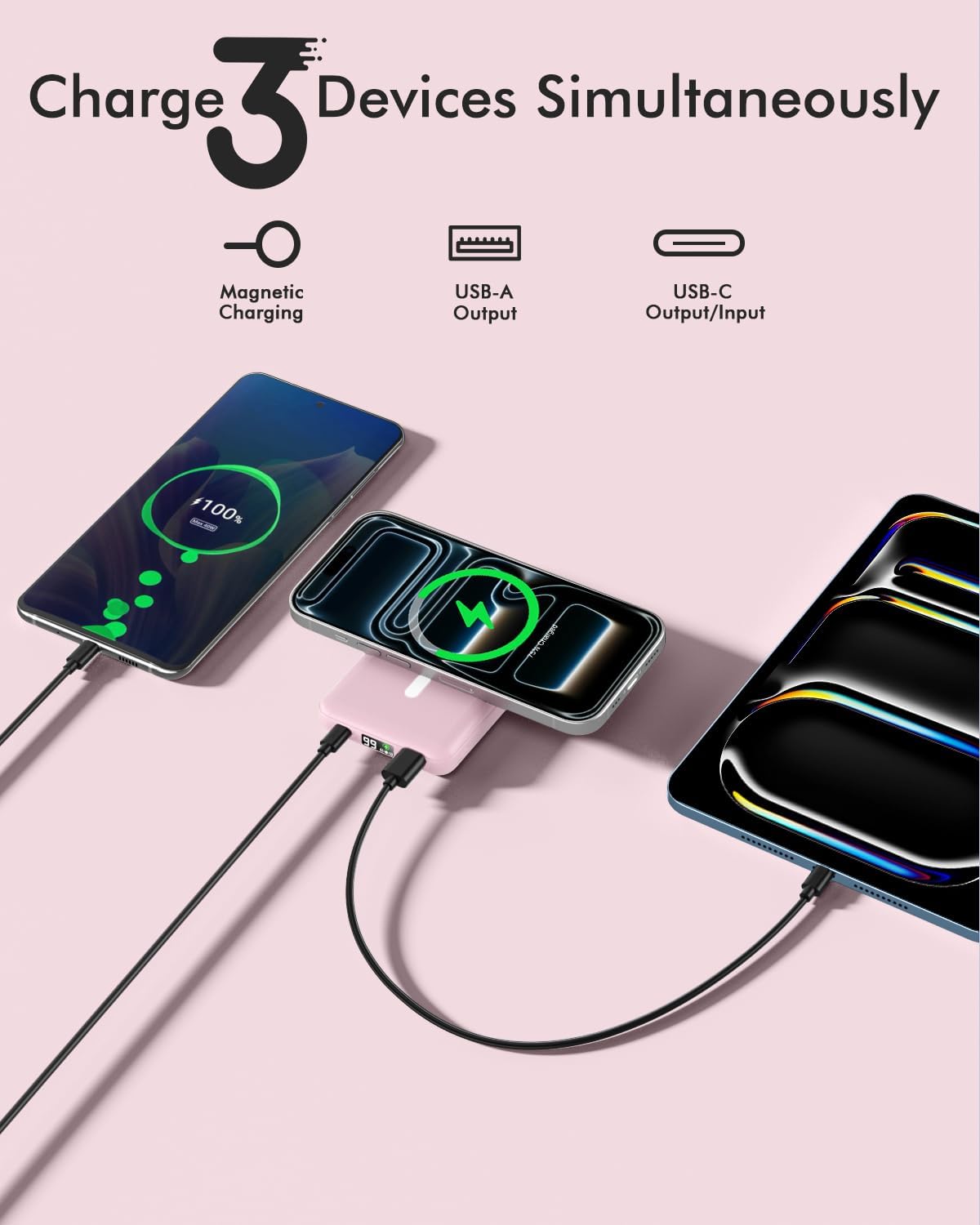 podoru Magsafe Power Bank, cargador portátil magnético de 10000 mAh...