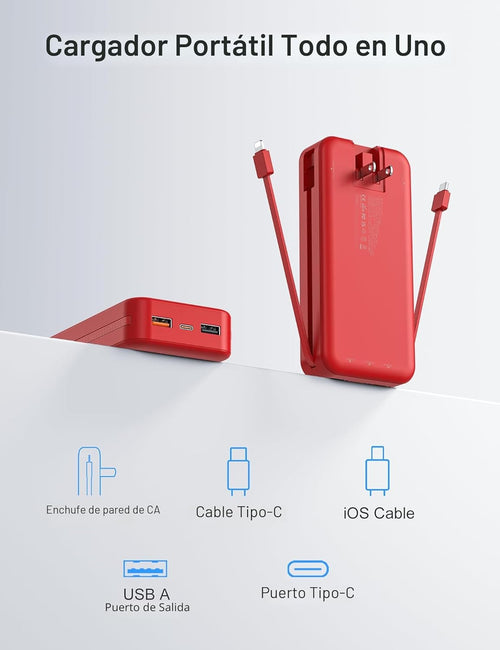 aonidi Banco de Energía Cargador Ultraportátil de 20000 mAh PD20W c...