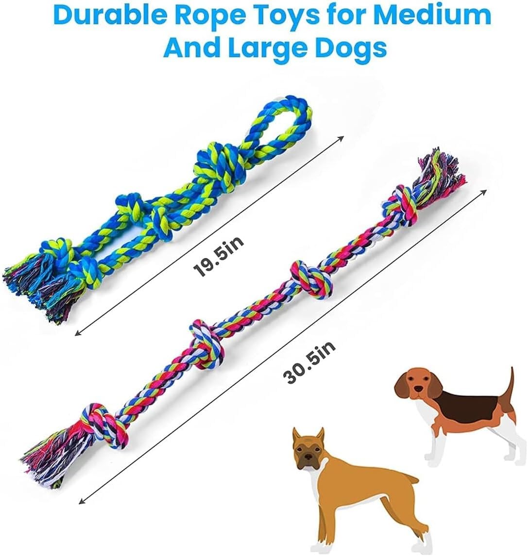 Feeko Juguetes de cuerda para perros resistentes para masticadores...