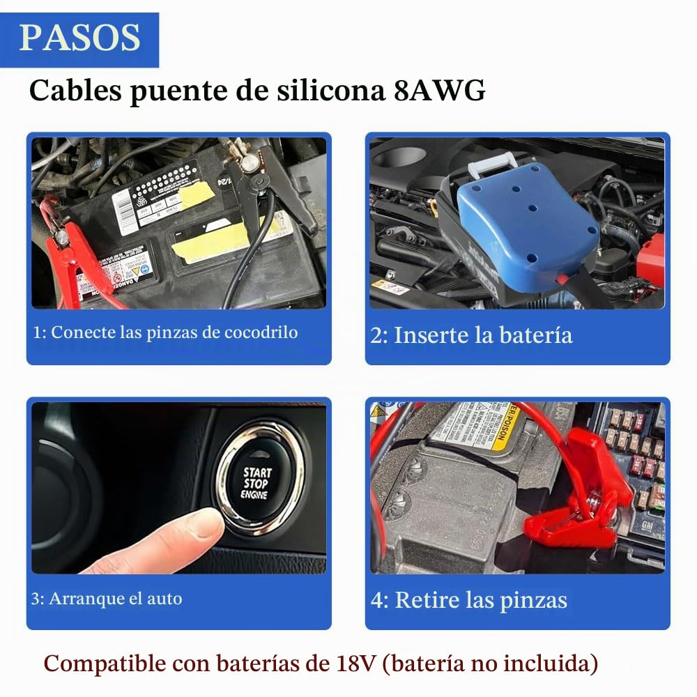 Gruviton Adaptador de cables de puente compatible con batería Ma-Ki...
