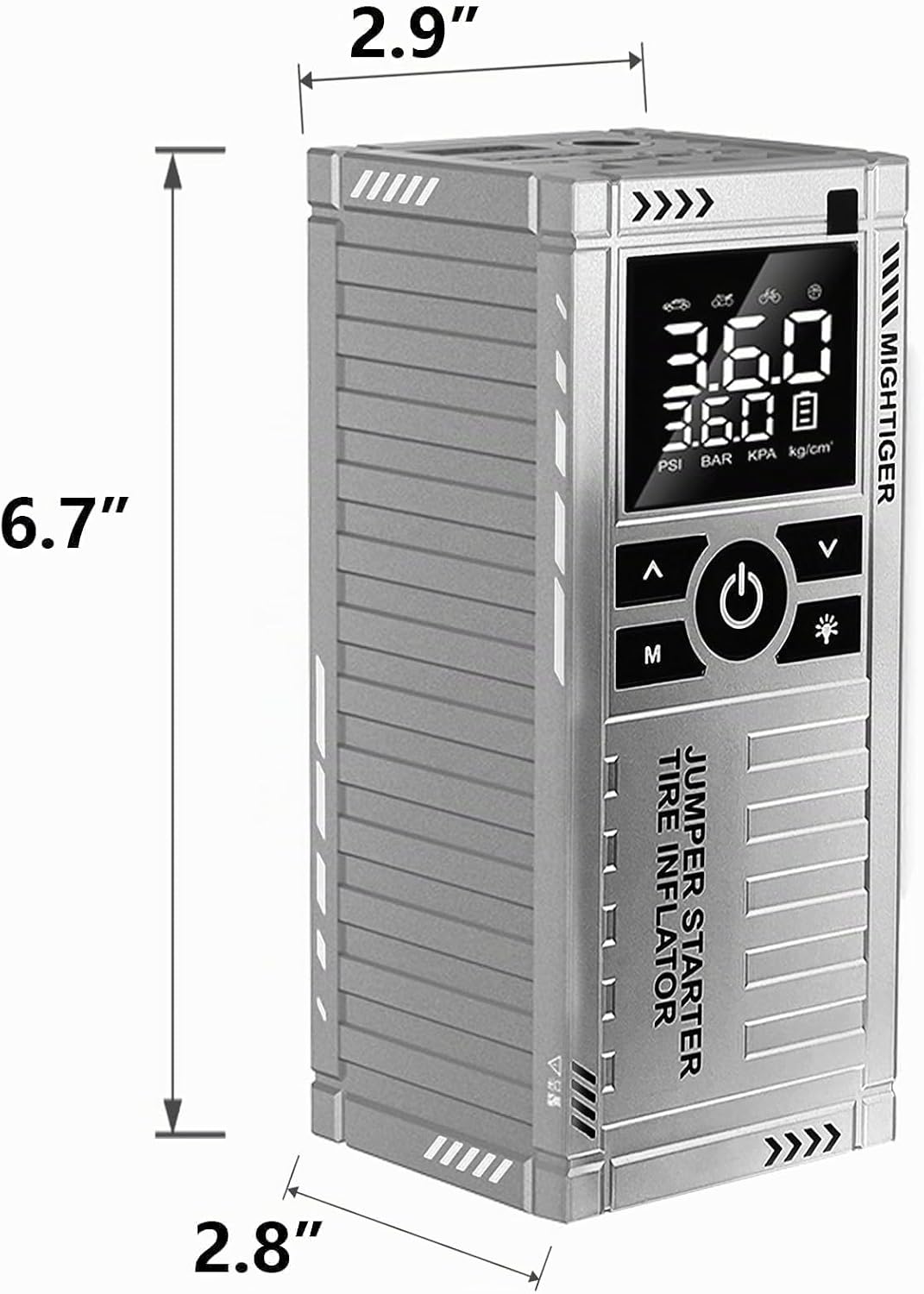MIGHTIGER Paquete de batería de litio de 12 V, caja de salto portát...