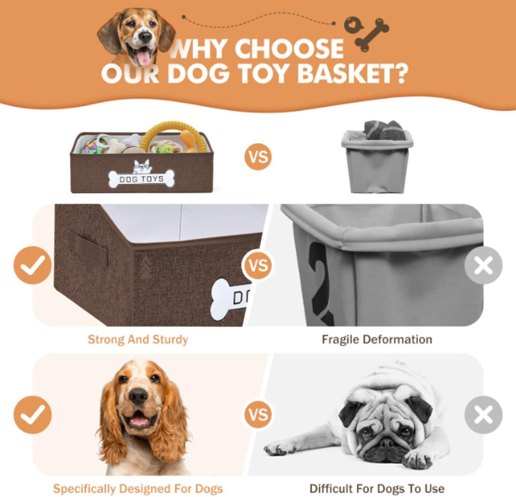 Cesta de juguetes para perros Mutiearo, especialmente diseñada para...