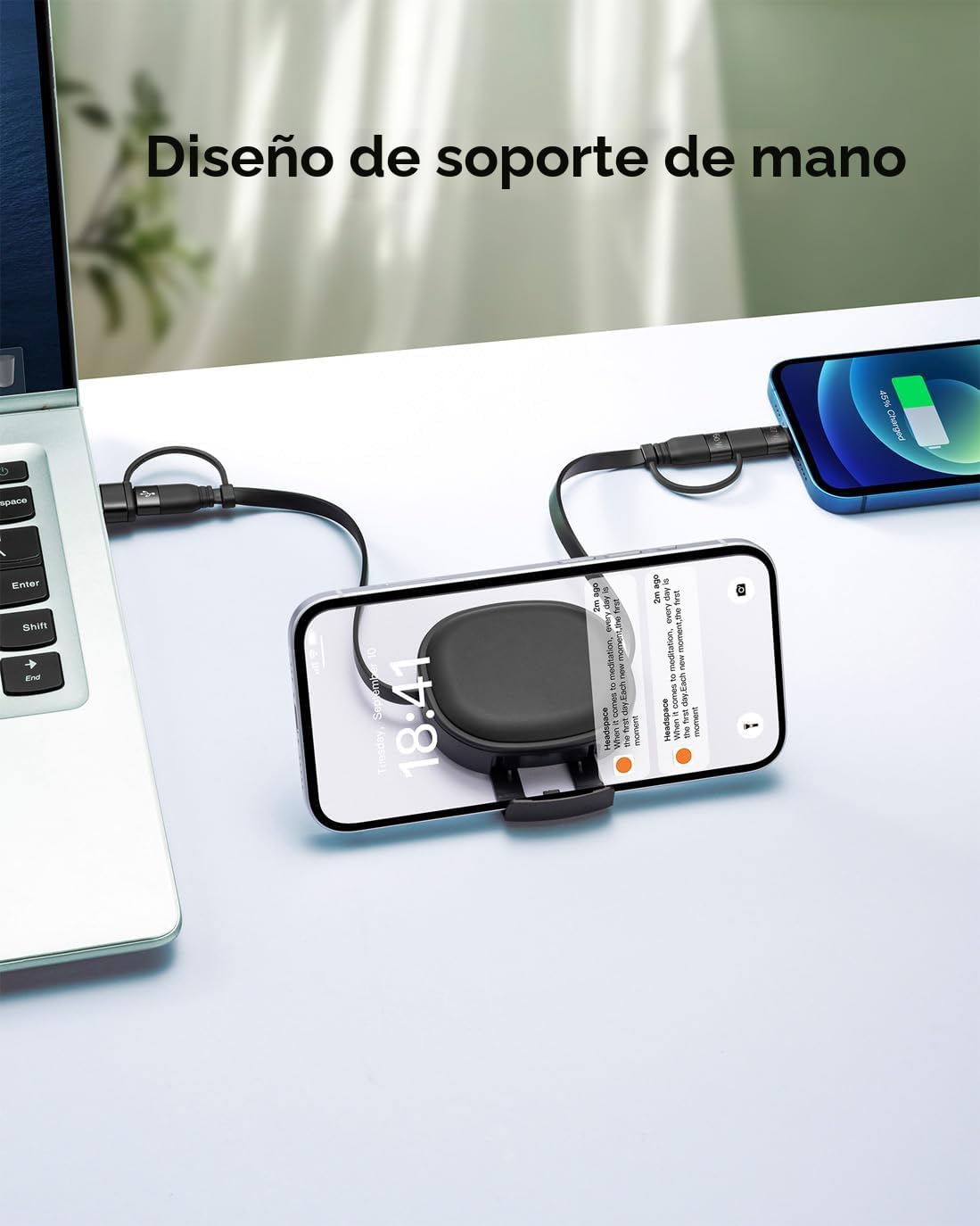 Cable de carga múltiple, paquete de 2 cables de carga Lightning 5 e...