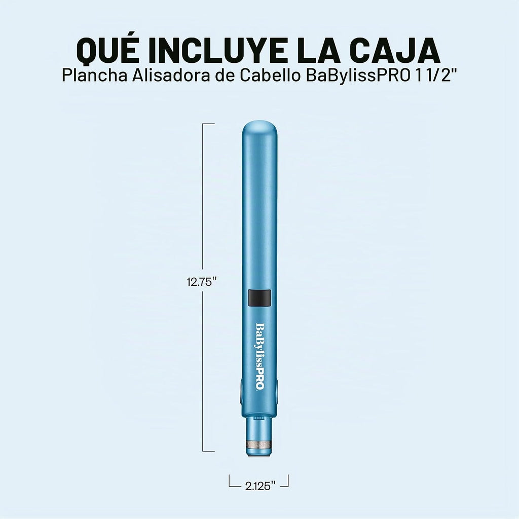 BaBylissPRO Plancha de pelo Nano Titanium, plancha plana digital pa...