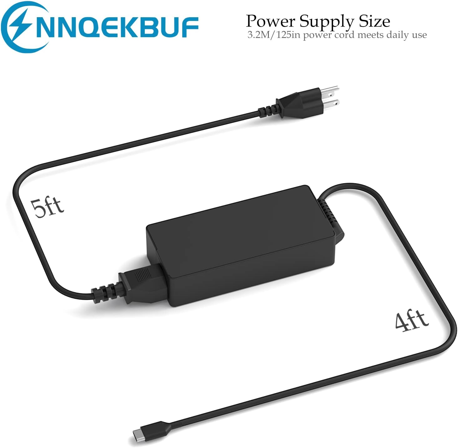 NNQEKBUF Cargador universal para portátil USB C de 45 W y 65 W, com...