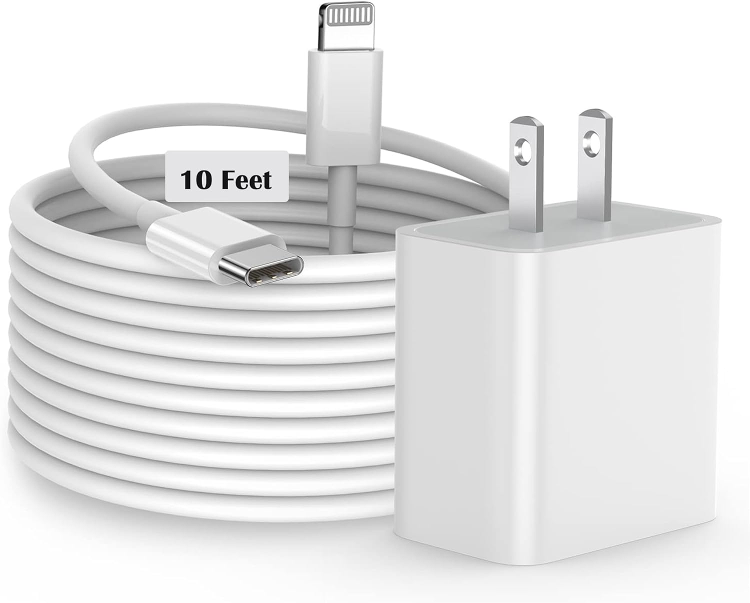 Cargador rápido para iPhone, [certificado MFi] Bloque de carga rápi...