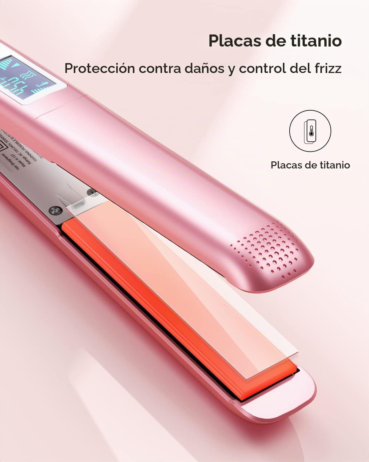 Wavytalk Plancha Alisadora de Cabello de Salón, Función de Iones Ne...
