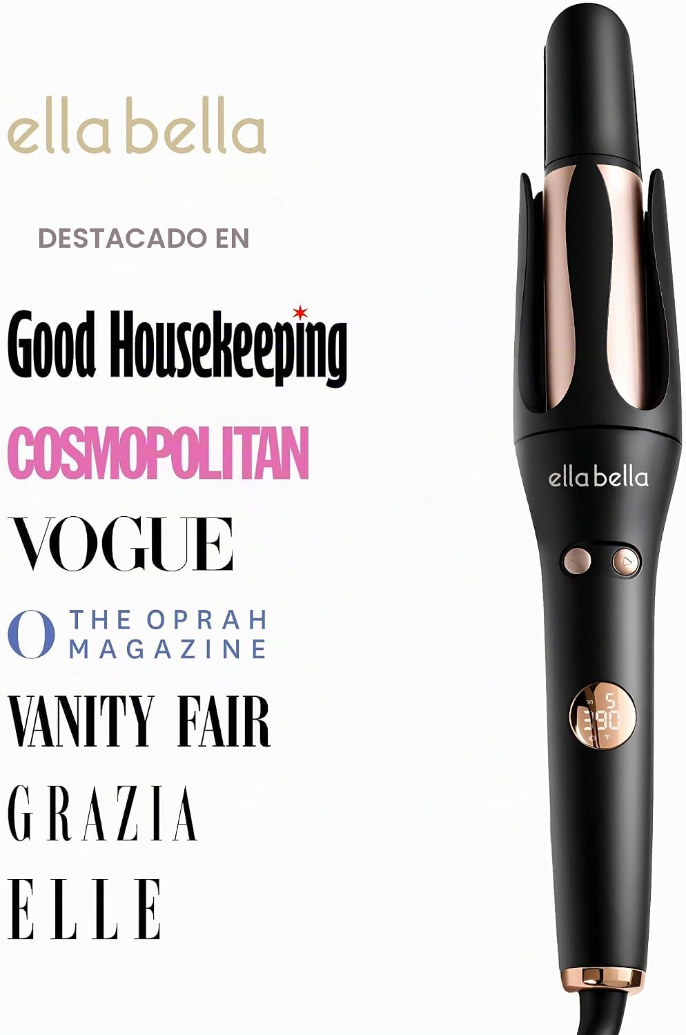 ELLA BELLA® Rizador giratorio automático, rizador automático para c...