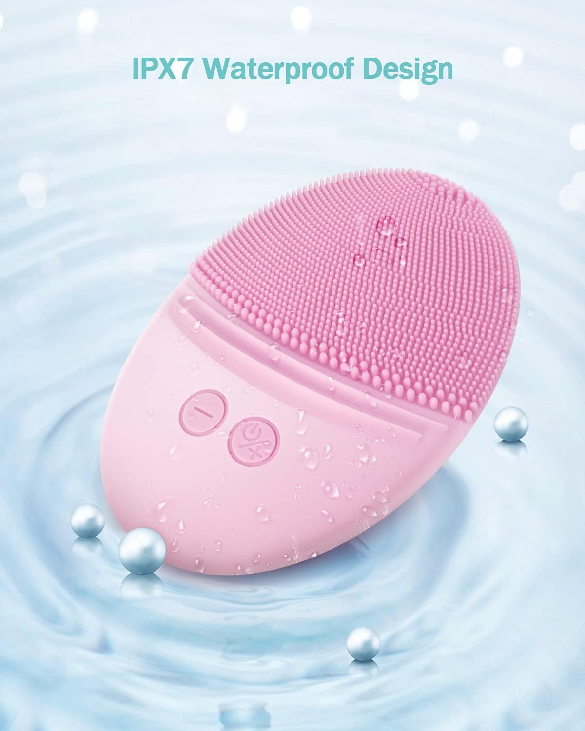 EZBASICS Cepillo de limpieza facial fabricado con silicona suave ul...