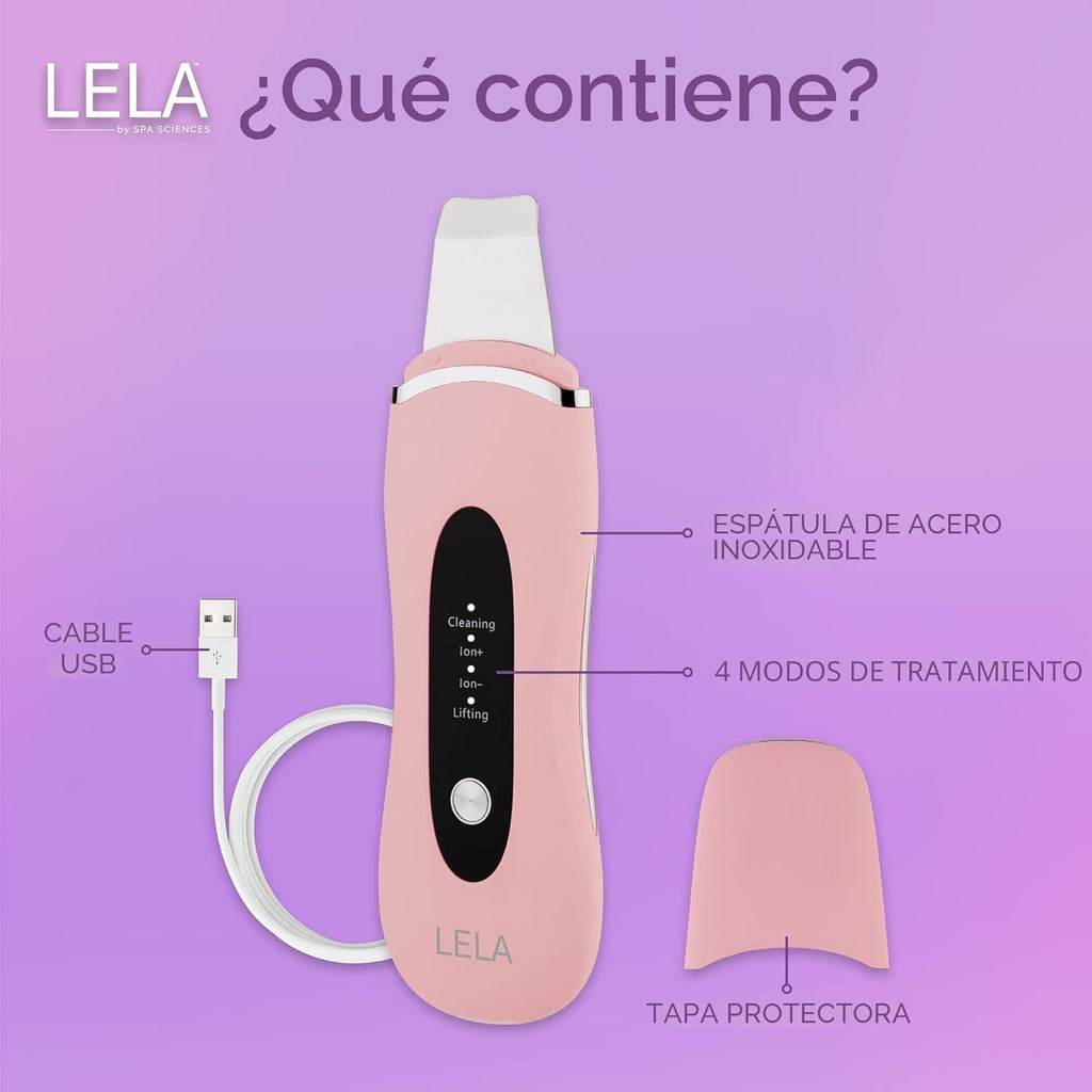 Spa Sciences - LELA - Espátula facial 4 en 1 para limpieza profunda...
