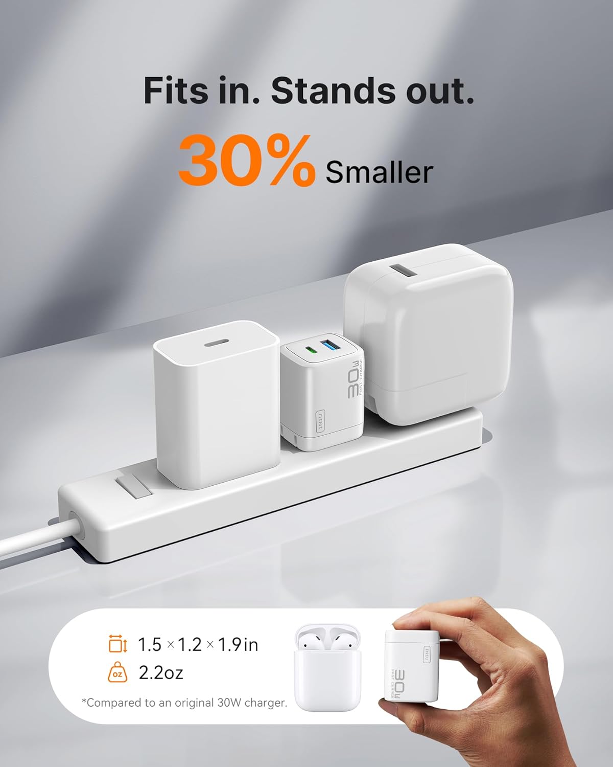 INIU Cargador USB C Bloque, 30W Pack de 2 PD Carga Rápida, [USBC +...