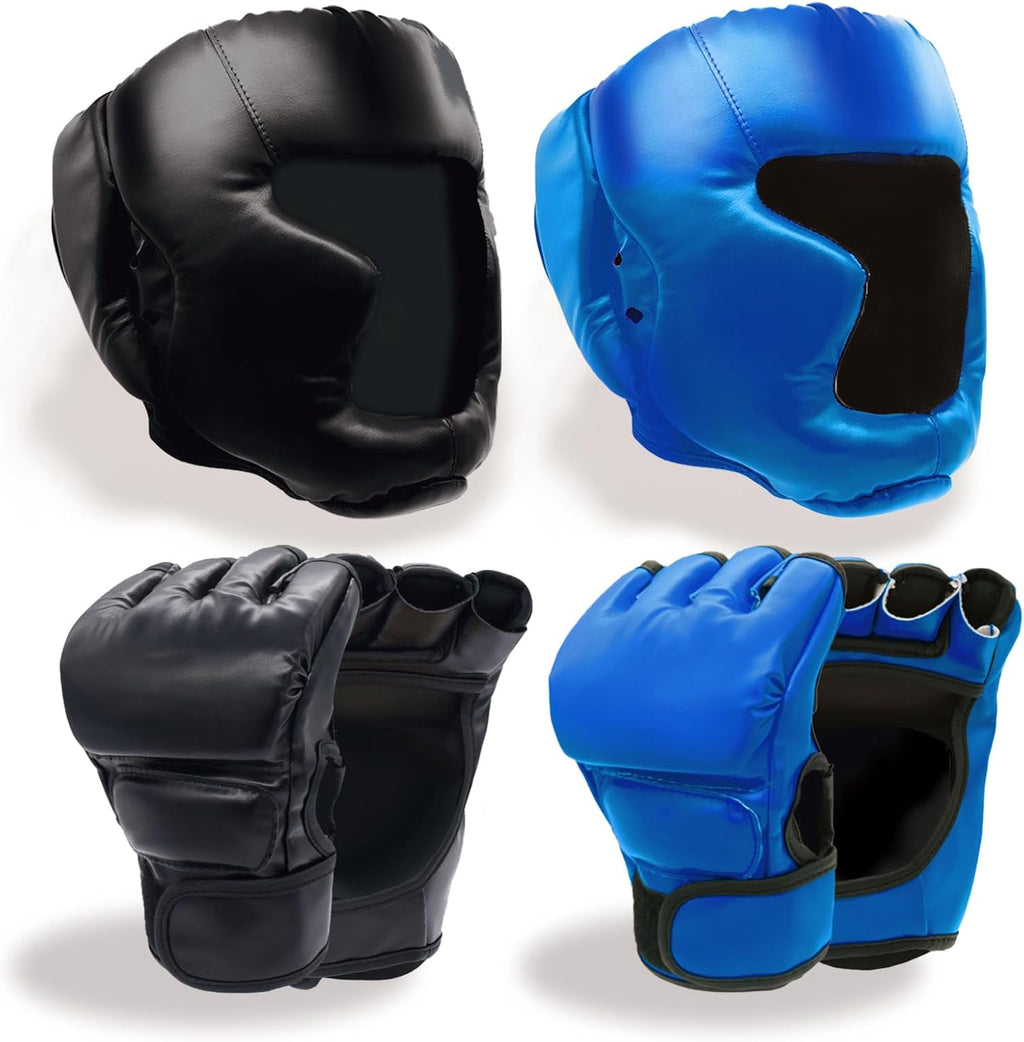 Juego de guantes de boxeo y accesorios para la cabeza, incluye 2 un...