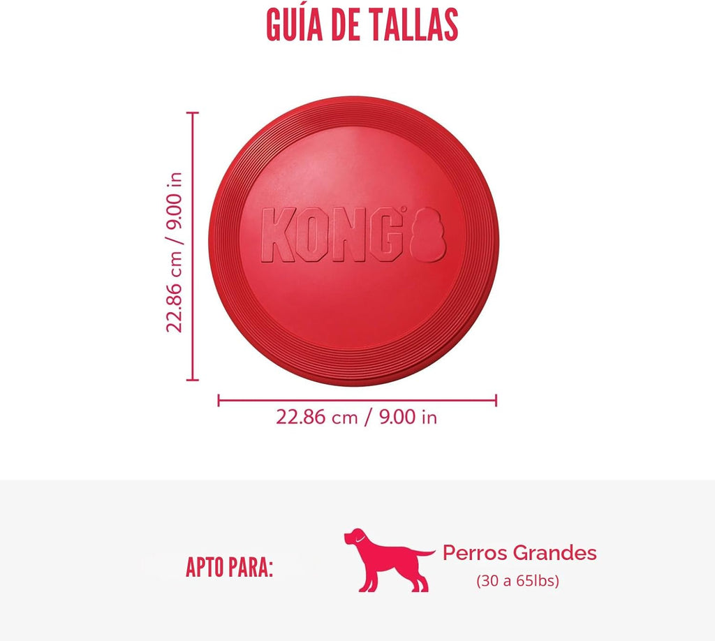 KONG Flyer - Juguete duradero para perros para jugar al aire libre...