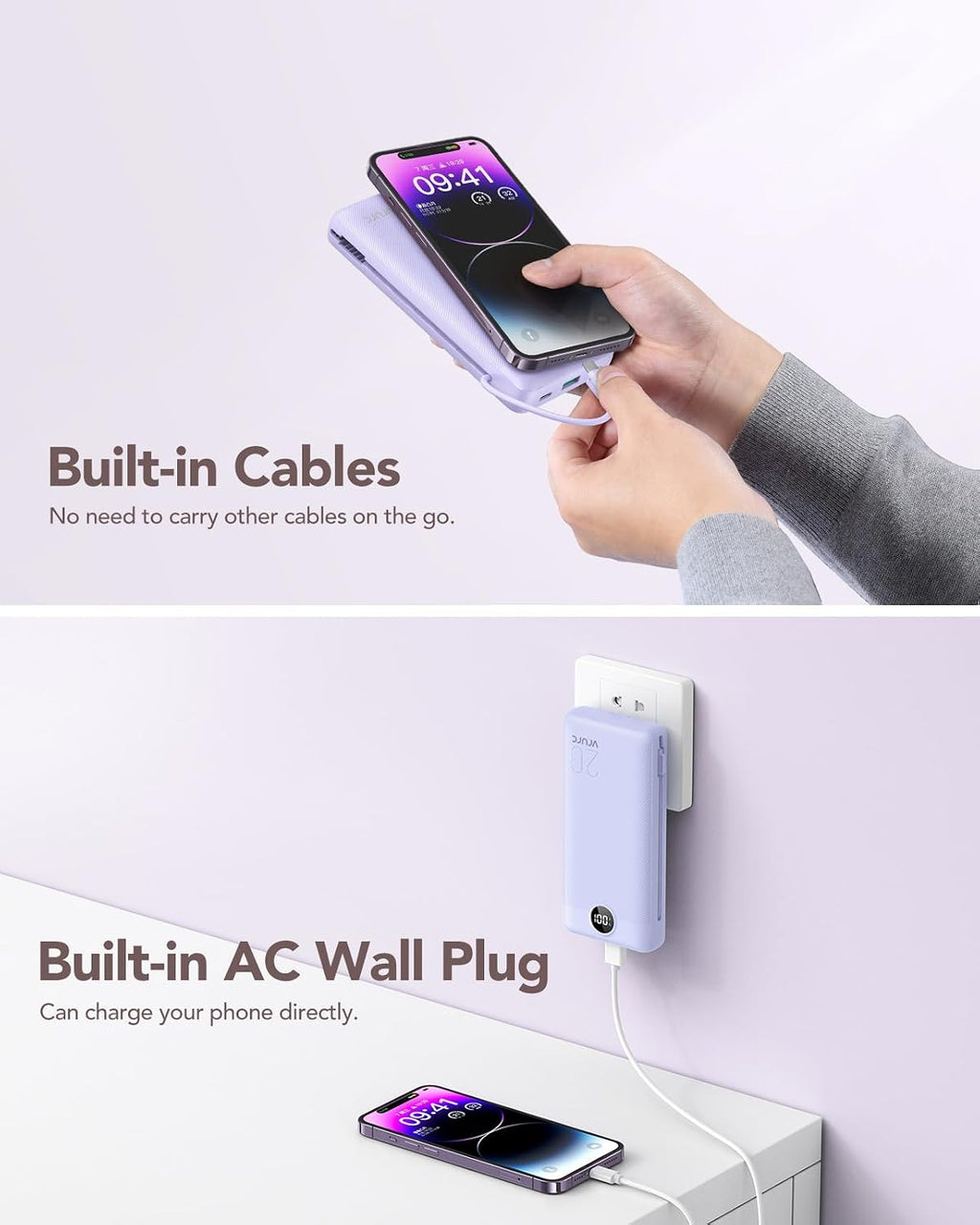 VRURC Cargador portátil de 20000 mAh, banco de energía de carga ráp...