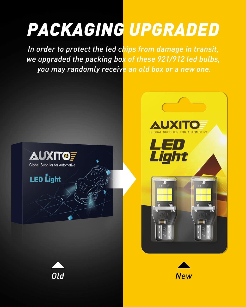 AUXITO Bombilla LED 912 921 para luz de respaldo, luces de marcha a...