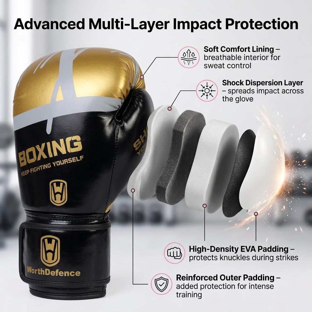 ARIQUELLE PASSION Guantes de boxeo de 12 oz para hombres y mujeres...