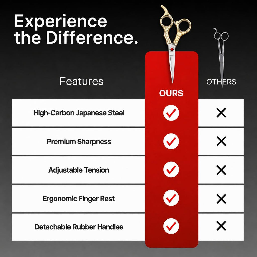 Tijeras profesionales para cortar el cabello H&S Ruby Series | Acer...