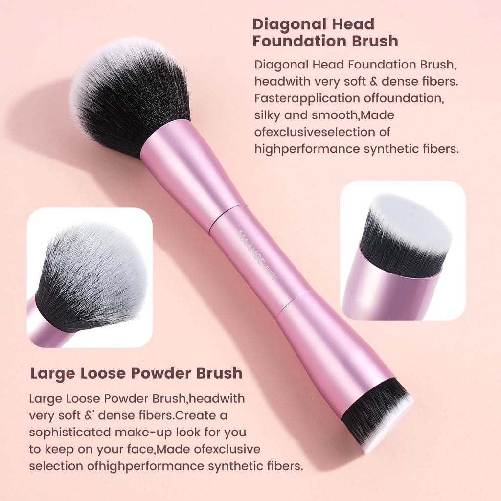 MAANGE 20 piezas de brochas de maquillaje con caja de regalo, broch...