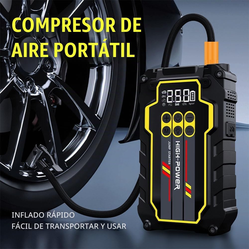 Naisiang Arrancador de Batería de Coche 4000A 12V (Hasta 7.0L de Ga...