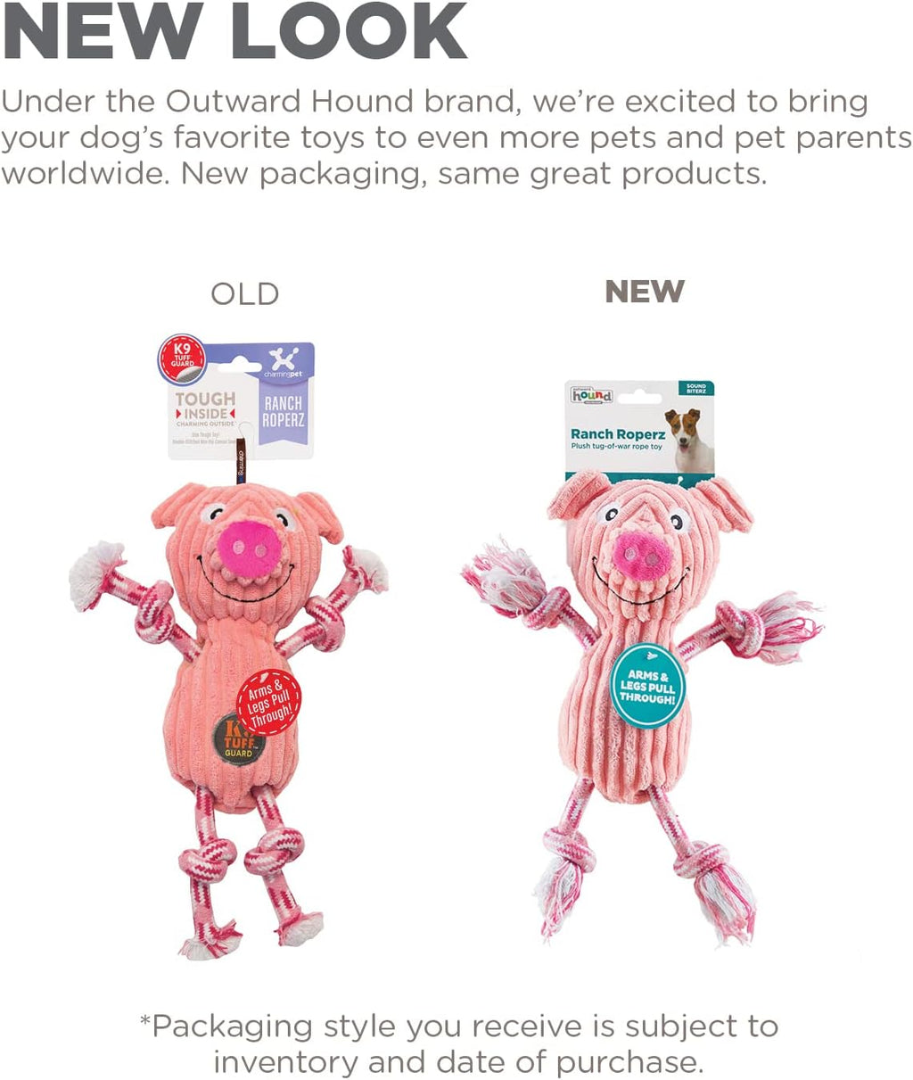 Outward Hound Ranch Roperz - Juguete de peluche chillón para perro,...