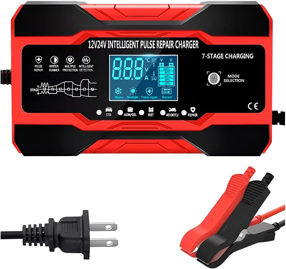 Cargador de batería de coche de 10 amperios, desulfator de batería...