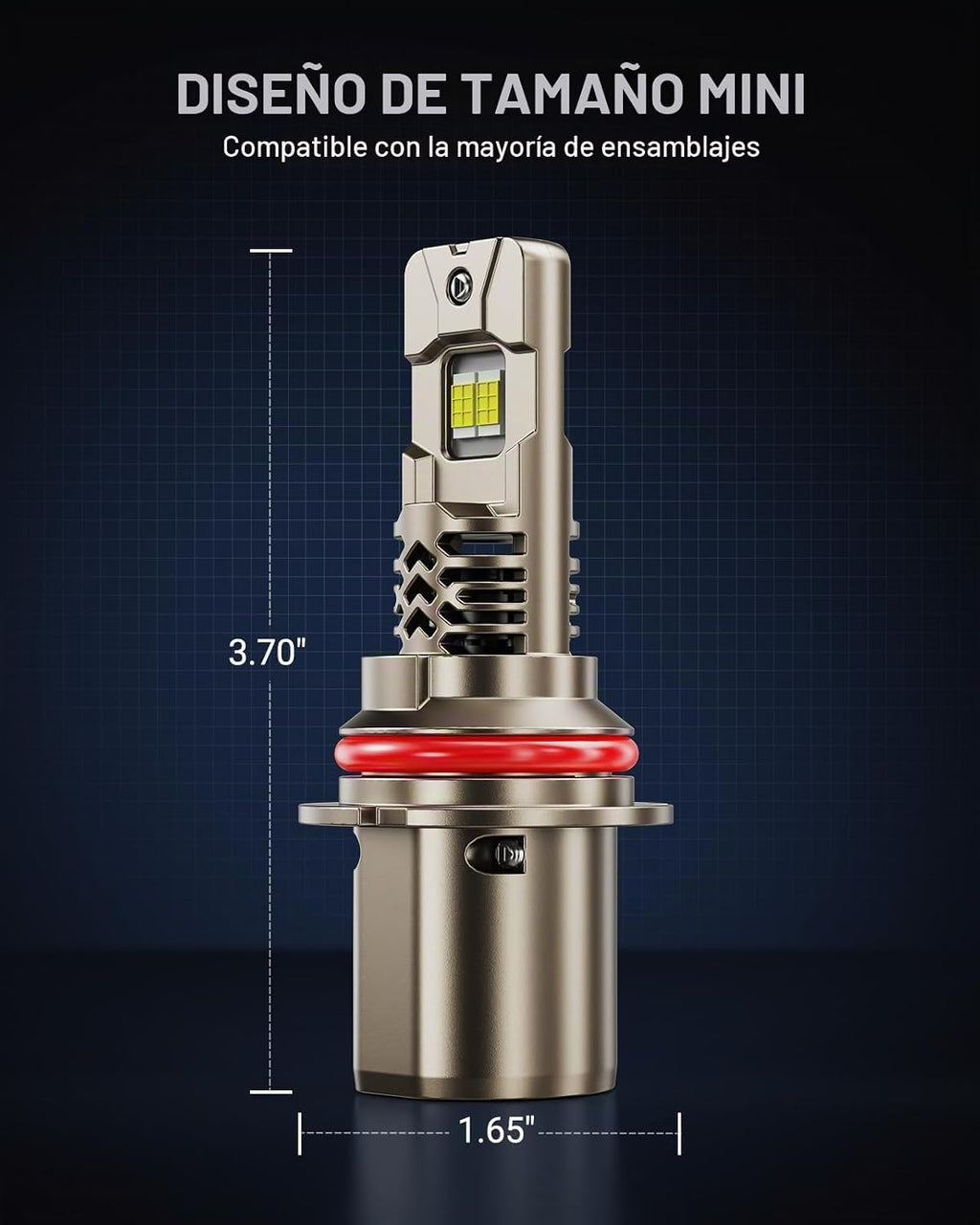 Bombillas LED SEALIGHT 9007, 50,000 lm, 1000% más brillantes, bombi...